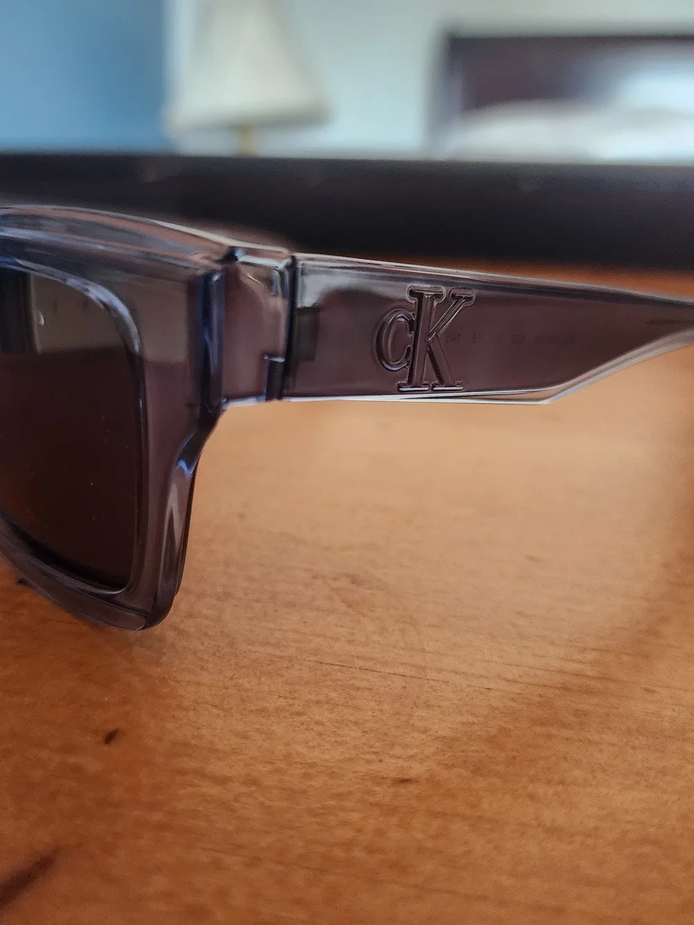 Calvin Klein Jeans Blue Transparent Frame Sunglasses